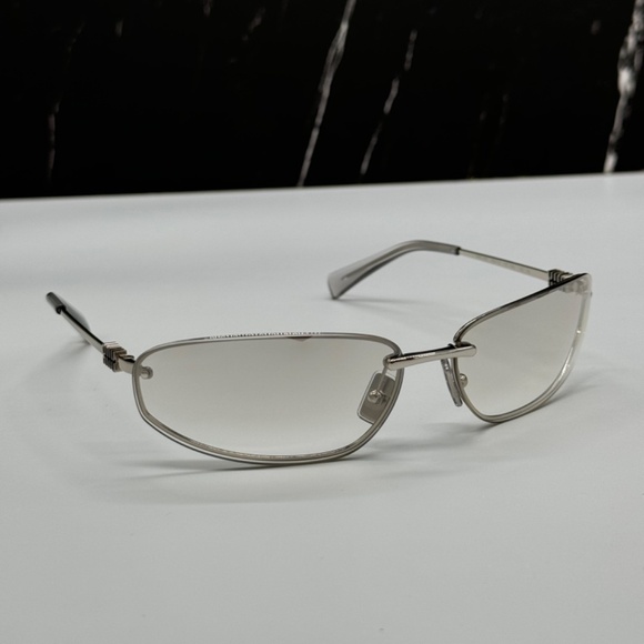 NEW SMU A50 1BC8H1 MIU MIU SILVER GREY MUA50S 1BC8H1 SHIELD WOMEN SUNGLASSES